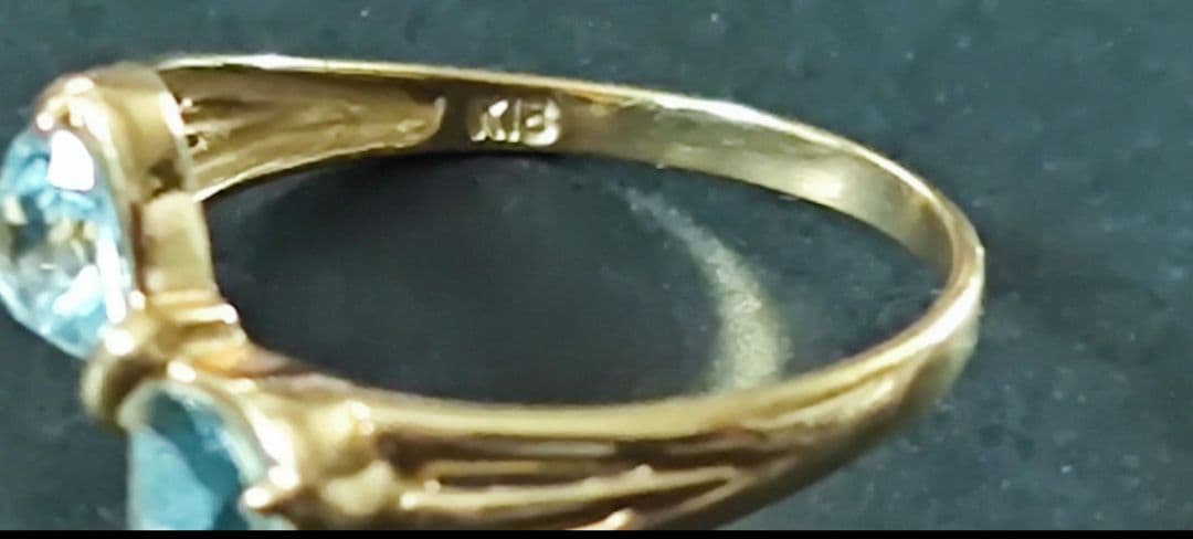 ●ぴの➠アクアマリン　指輪　18金