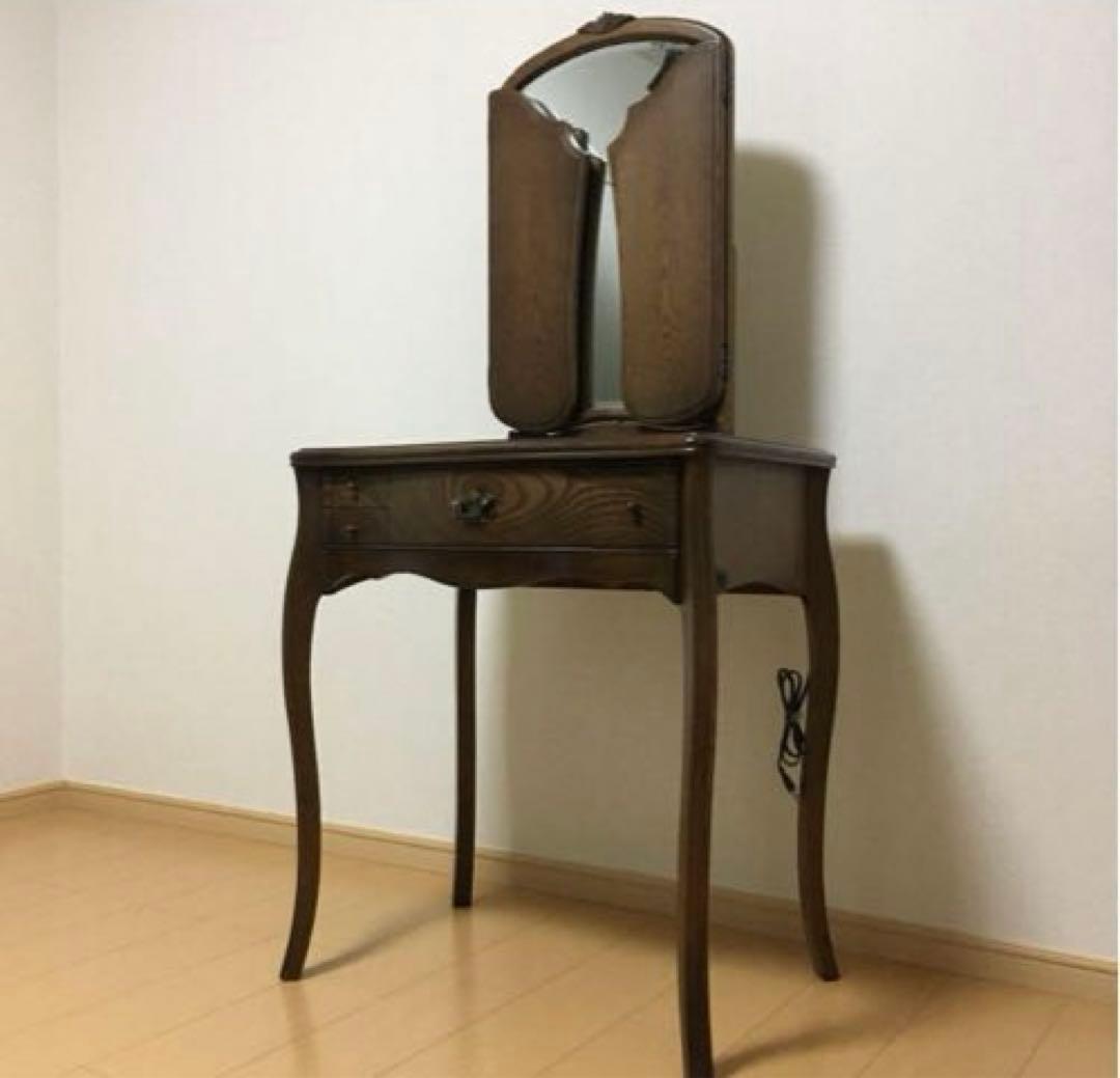 3面鏡のドレッサー　松永工房 IDC大塚家具 ミレーヌ ドレッサー