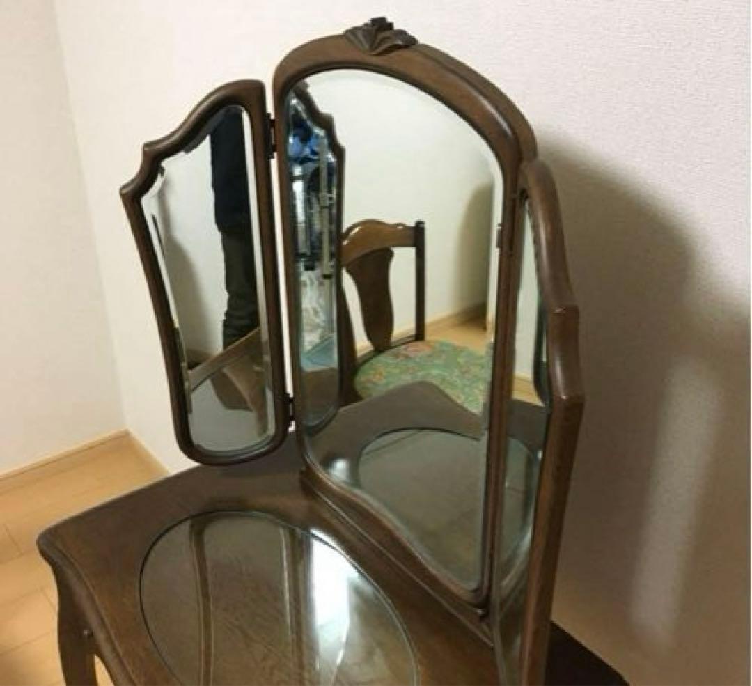 3面鏡のドレッサー　松永工房 IDC大塚家具 ミレーヌ ドレッサー