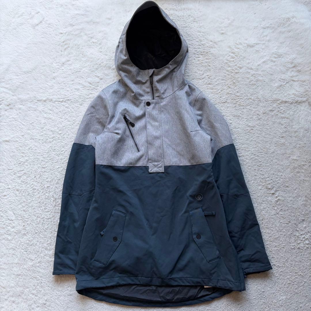 【美品】VOLCOM スノボ・スキーウェア セットアップ ハーフジップ 刺繍 M