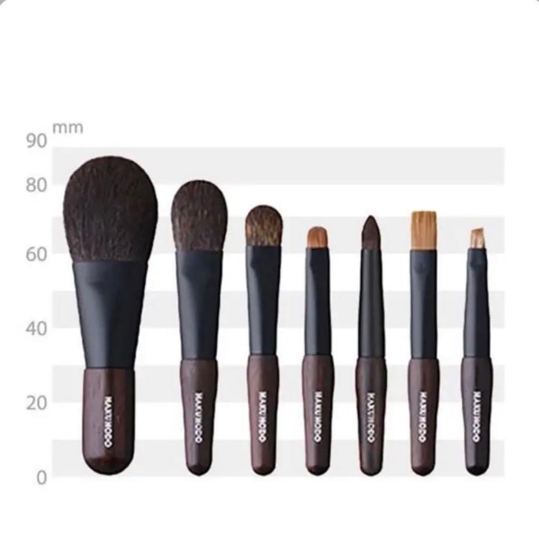 白鳳堂　黒檀携帯ミニセット　(7本+ケース付)極小!