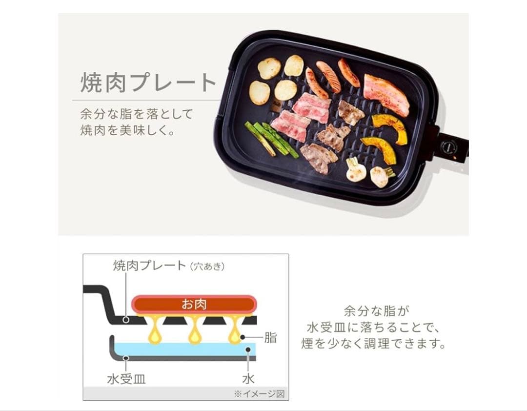 IRIS OHYAMA ホットプレート ZIHA-A30-HA ASH