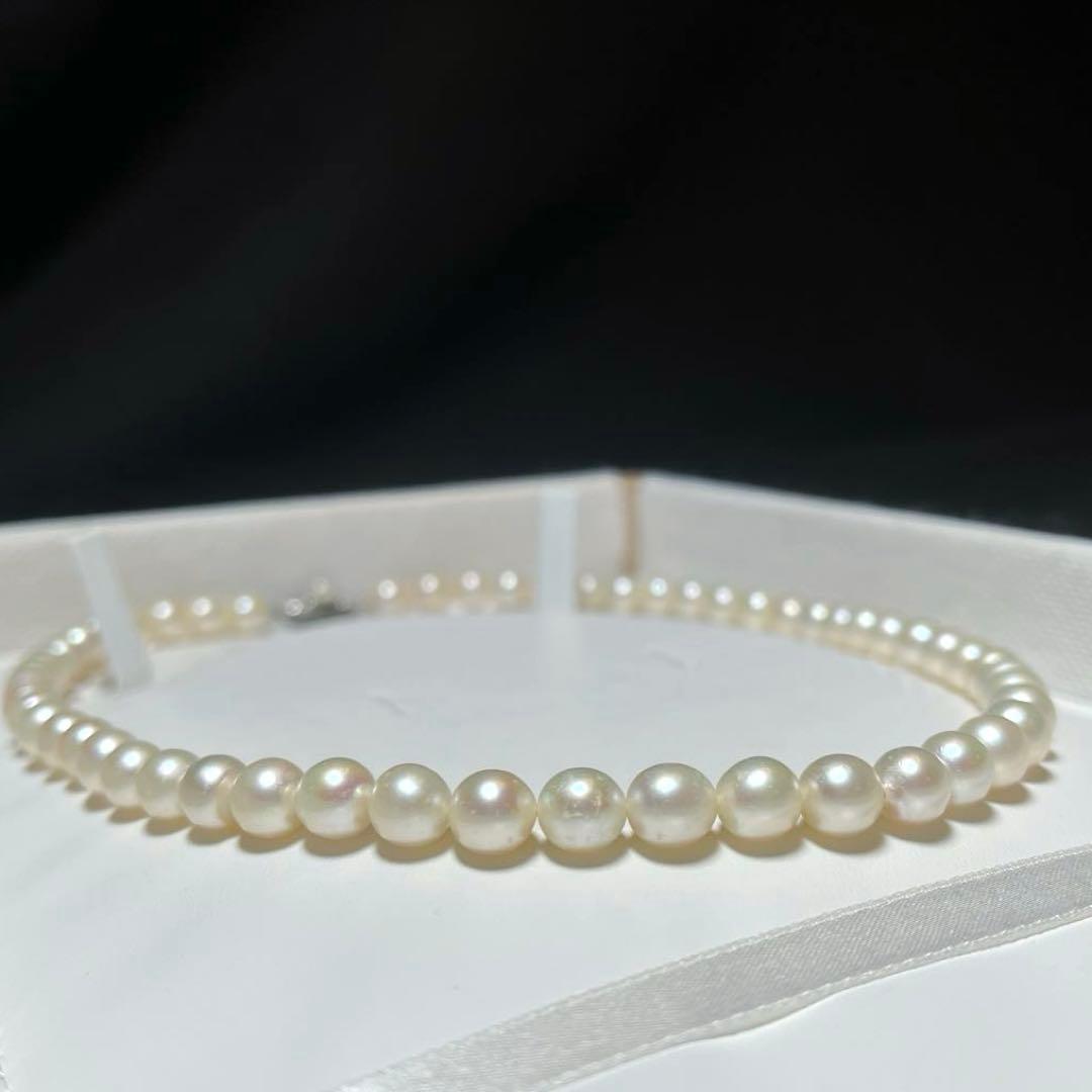 白珠 あこや真珠 ネックレス アコヤパール 冠婚葬祭 7.0〜7.4㎜ M610