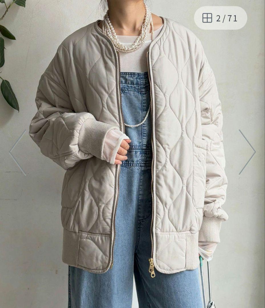 にゃんこ☆siro de labonte☆キルティングMA-1☆ M