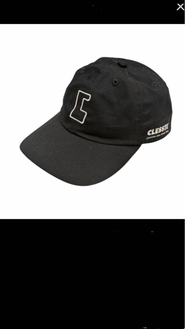 CLESTE 黒 キャップ ロゴ刺繍