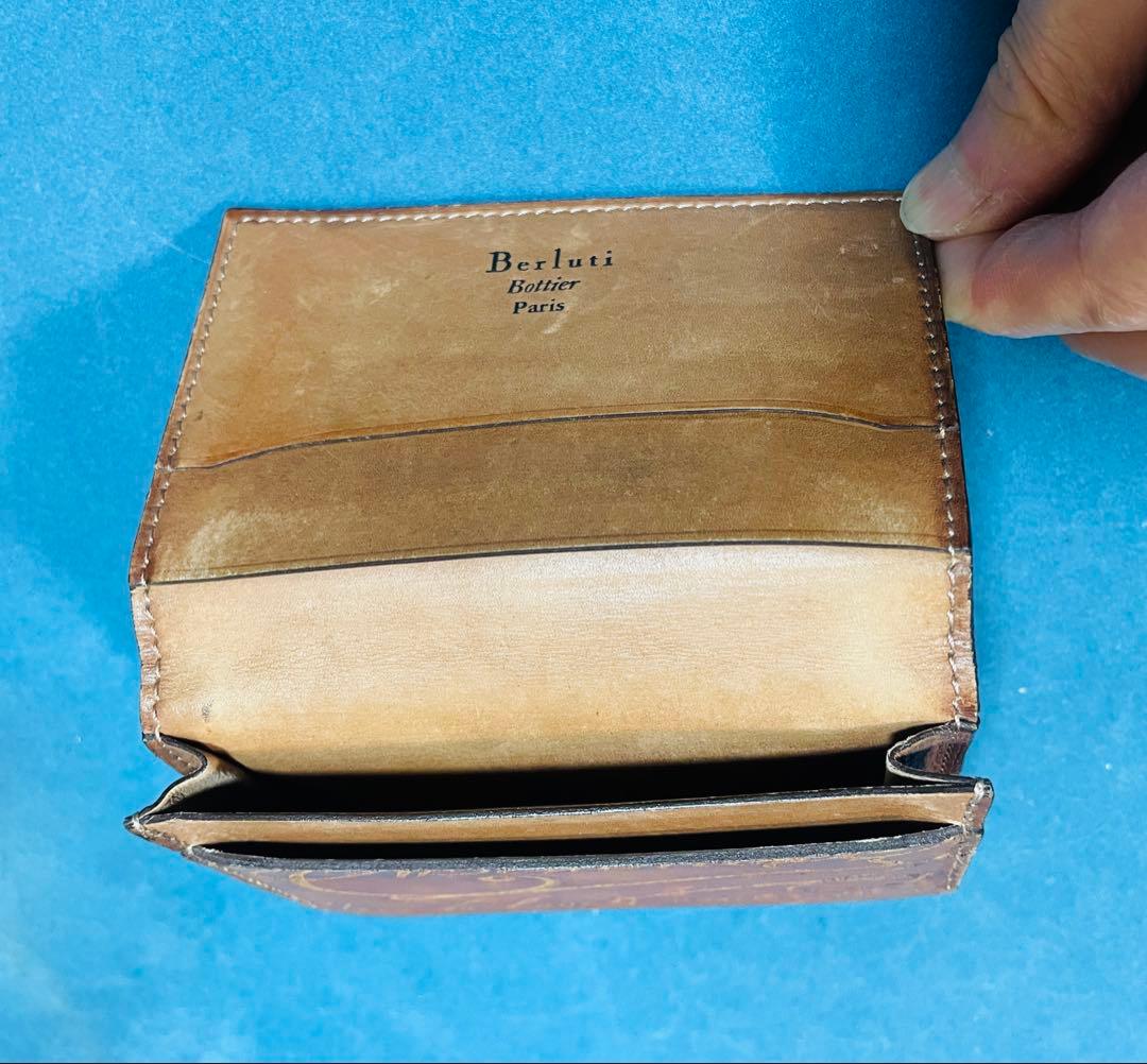 ★Berluti カリグラフィー レザー名刺入れ 名刺ケース カードケース