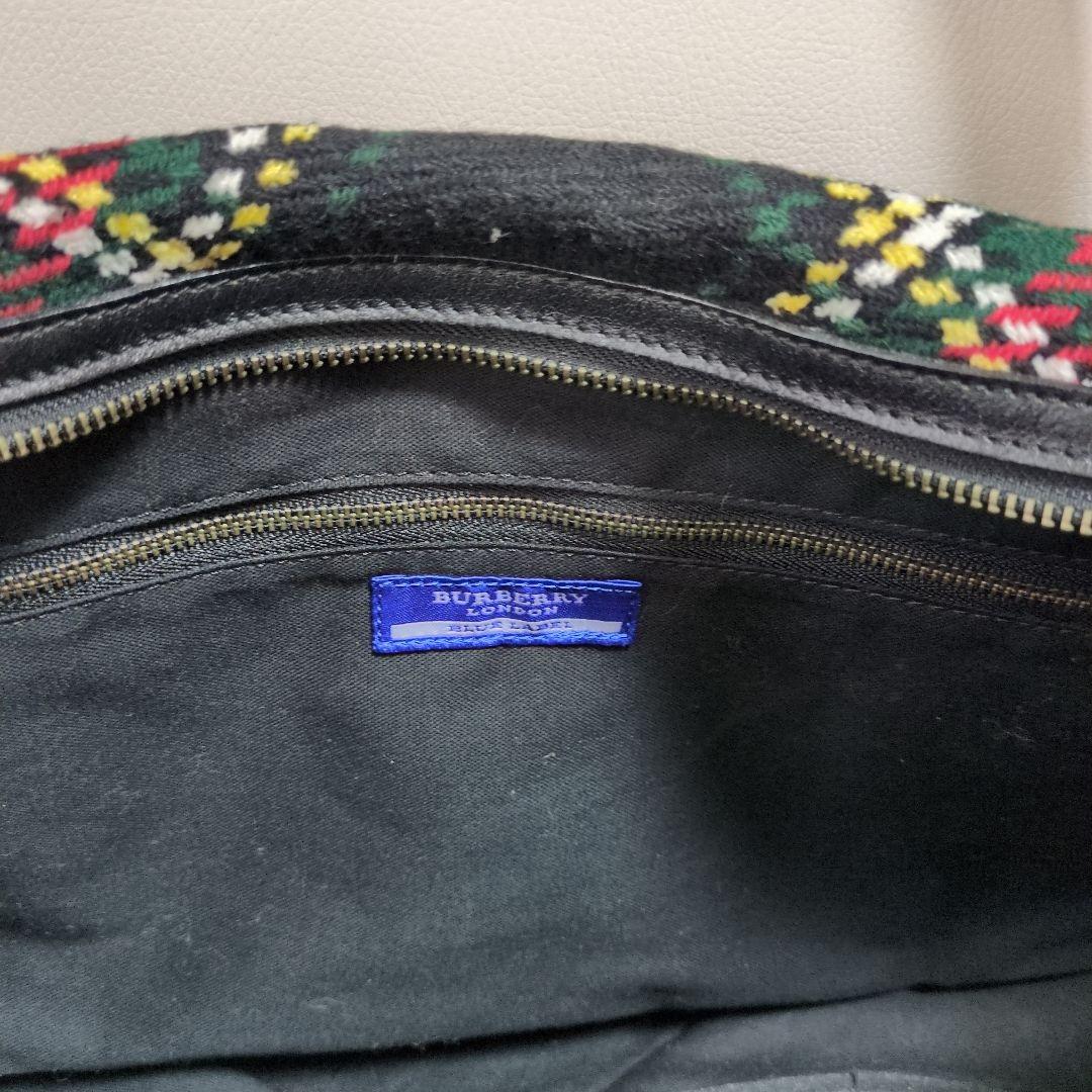美品【ＢＵＲＢＥＲＲＹ】タータンチェック ウールバッグ