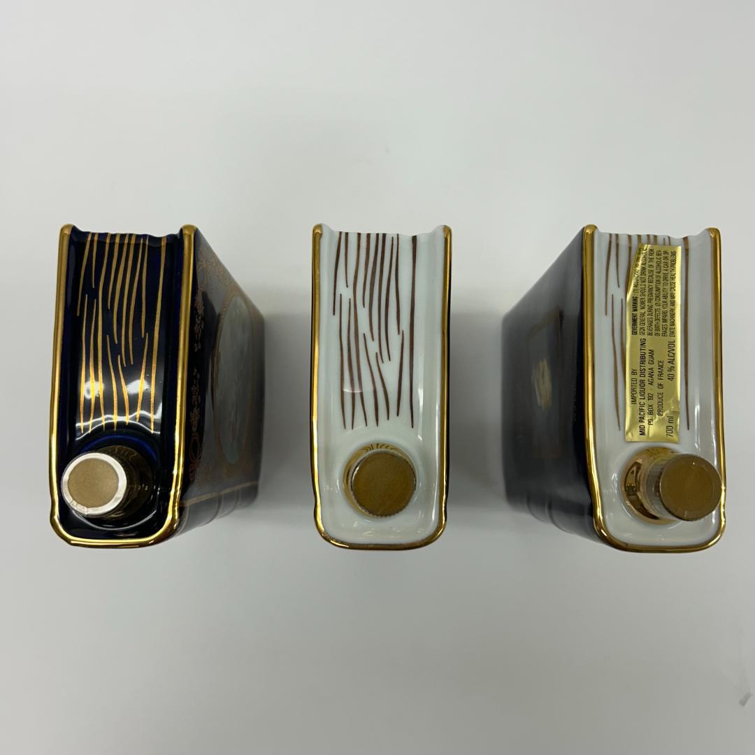 即日発送可能！カミュ ブックボトル コニャック3本セット 金色の替栓3種類も付属