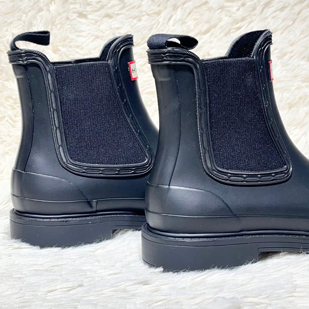 未使用級☆ハンター コマンド チェルシーブーツ 24㎝ 黒 完全防水 サイドゴア