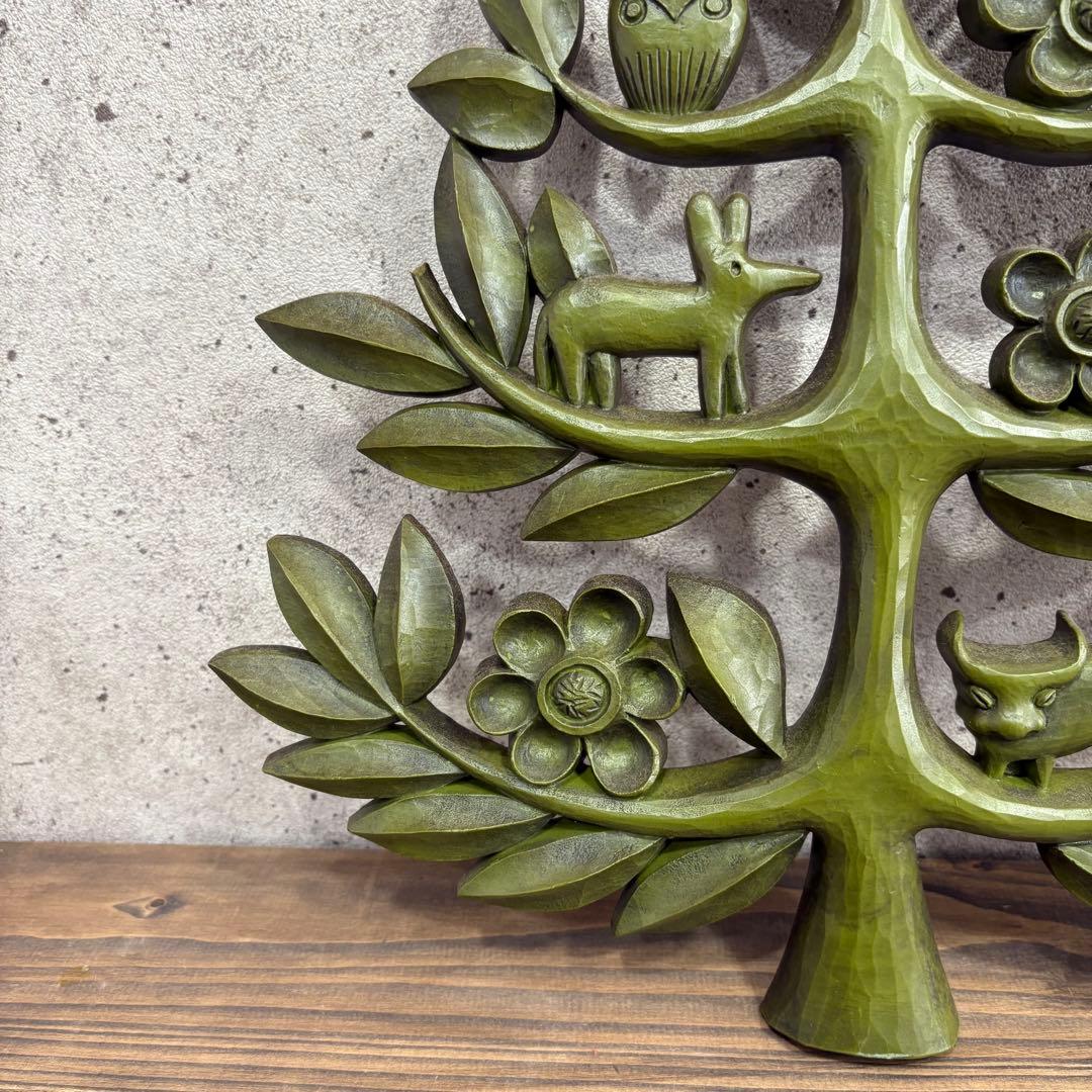 1970s SYROCO USA製 ヴィンテージ壁飾り 鳥と木