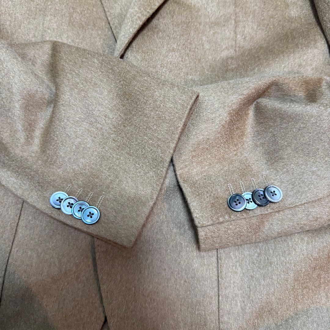 ヒューゴボス カシミヤ100% テーラードジャケット　キャメル　コロンボ社