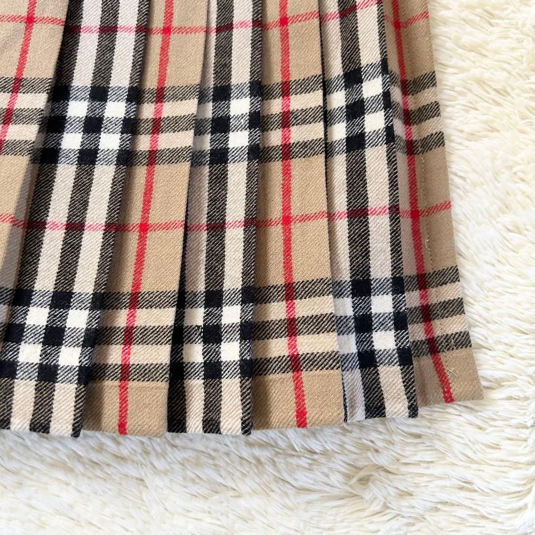 BURBERRY ラップスカート プリーツ ノバチェック ベルト ベージュ 4