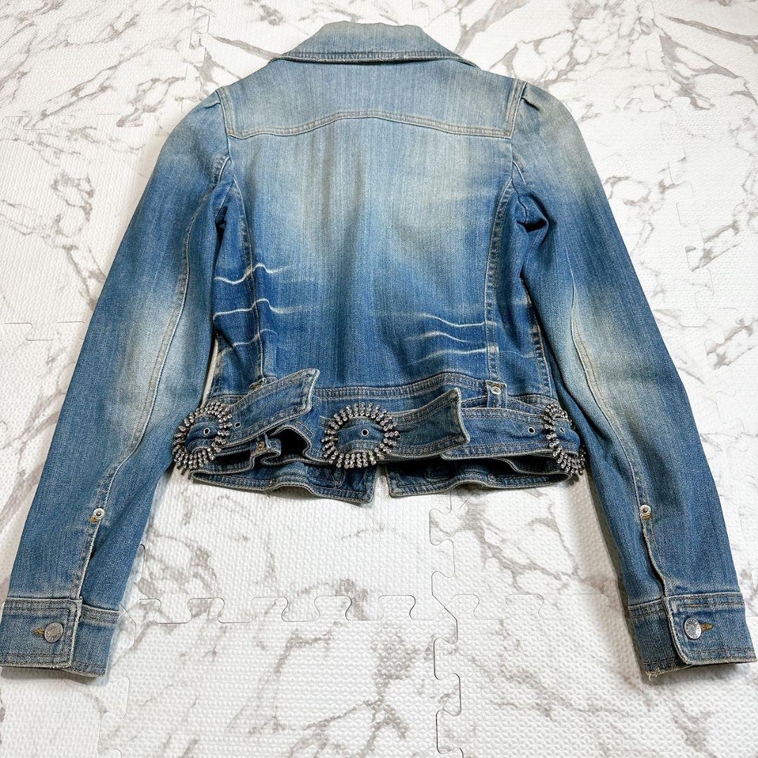 DOLCE&GABBANA デニムジャケット 38 ラインストーン アーカイブ