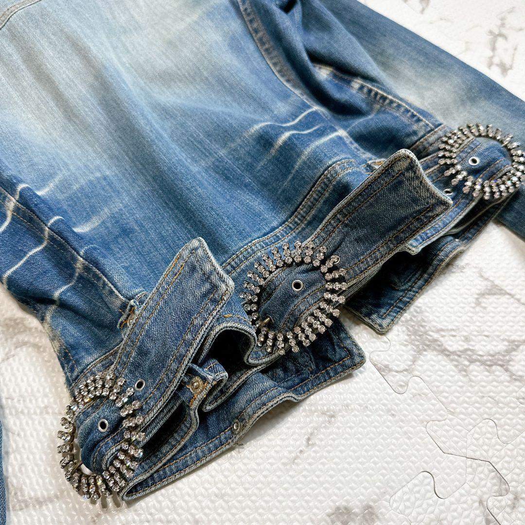 DOLCE&GABBANA デニムジャケット 38 ラインストーン アーカイブ