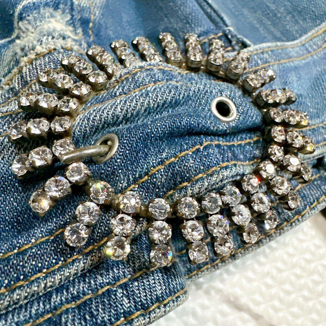 DOLCE&GABBANA デニムジャケット 38 ラインストーン アーカイブ