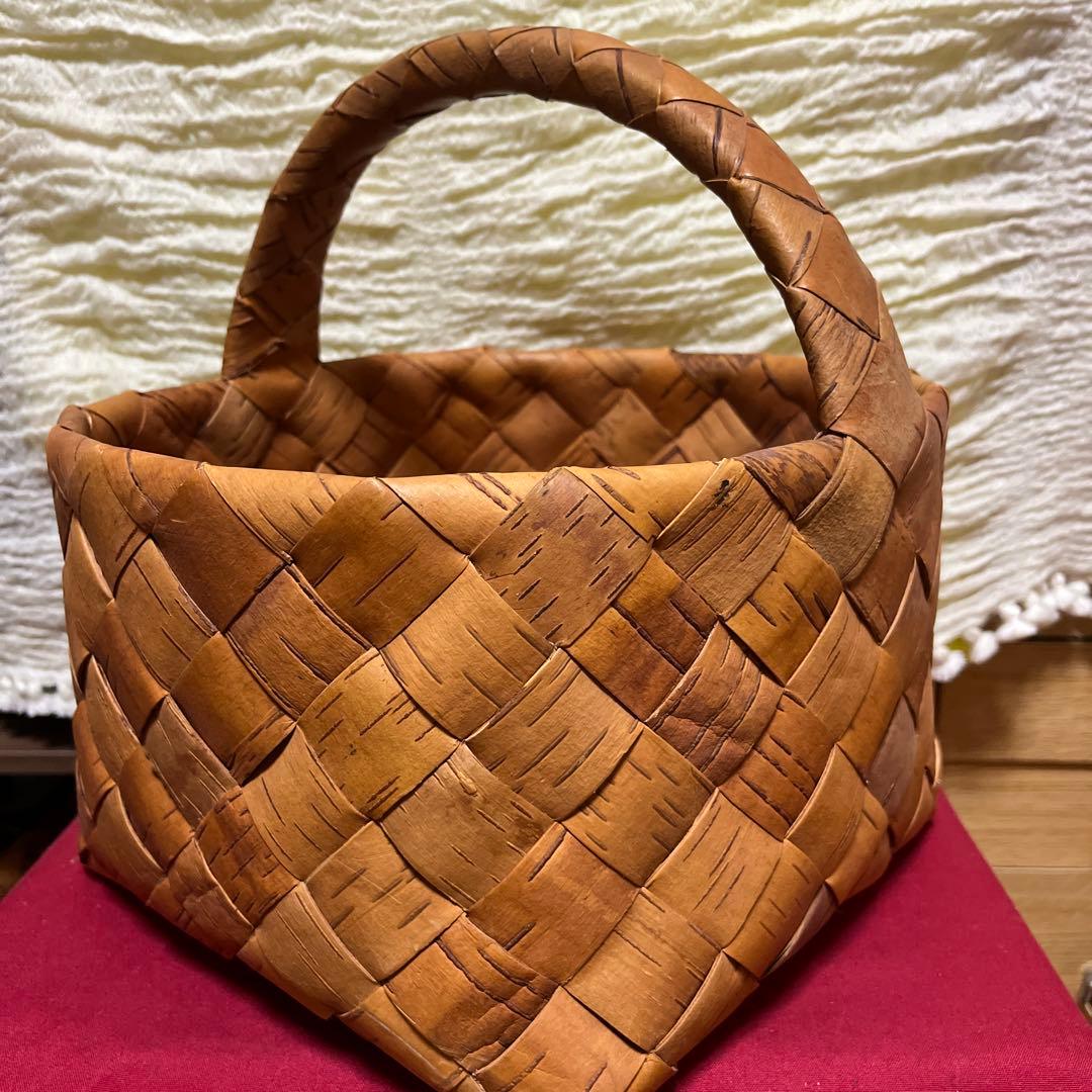 Galina ガリーナさんの白樺かご　ラウンド　フィンランド