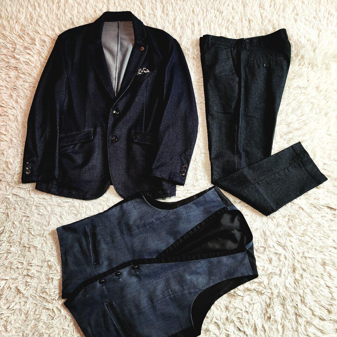 【専用】MEN'S BIGI デニム セットアップ スリーピース ジレ ベスト