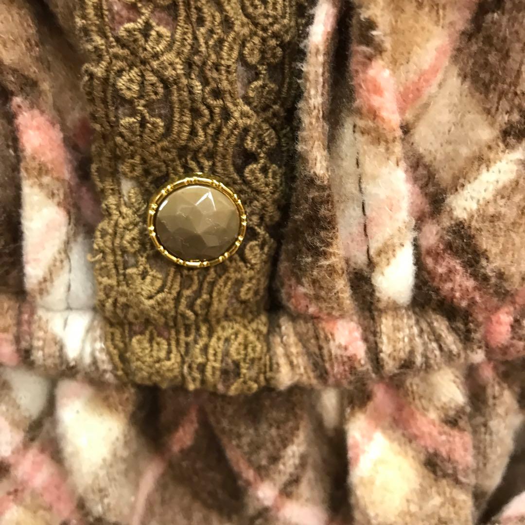 姫ギャル 古着 LIZLISA チェック オフショルダーチュニックワンピース