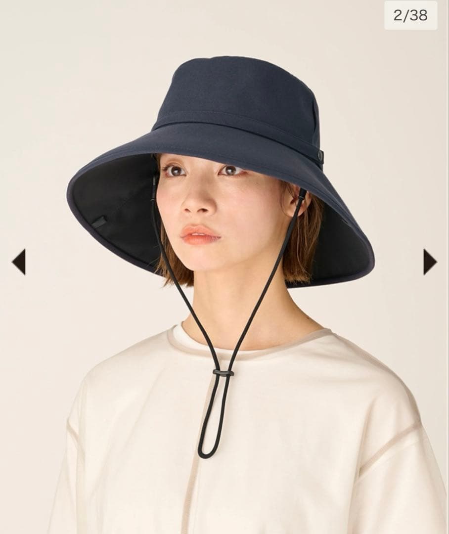 サンバリア100 ウインドハット　ネイビー　試着のみ　サイズM