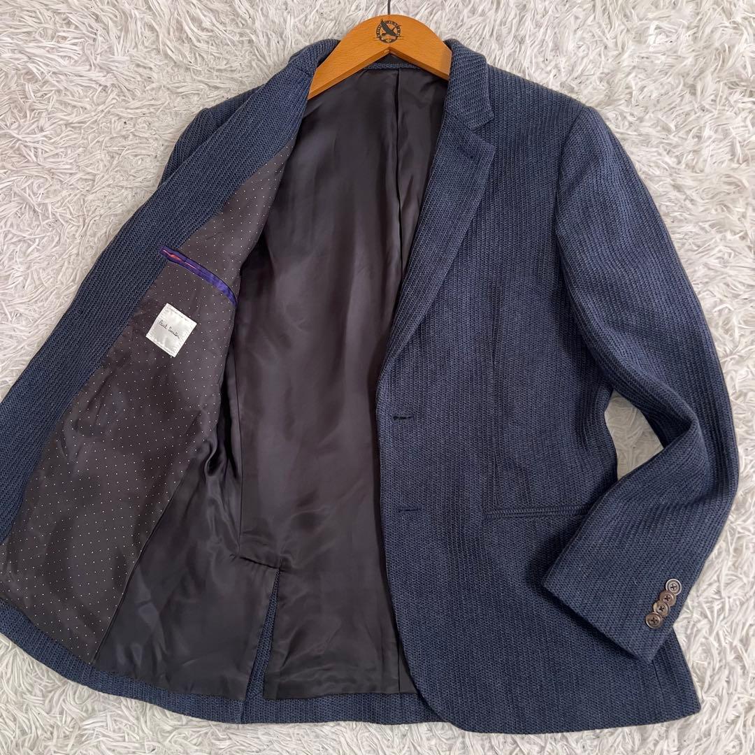 美品✨現行 ポールスミス ジャケット ニット アンコン ドット裏地 総裏 M