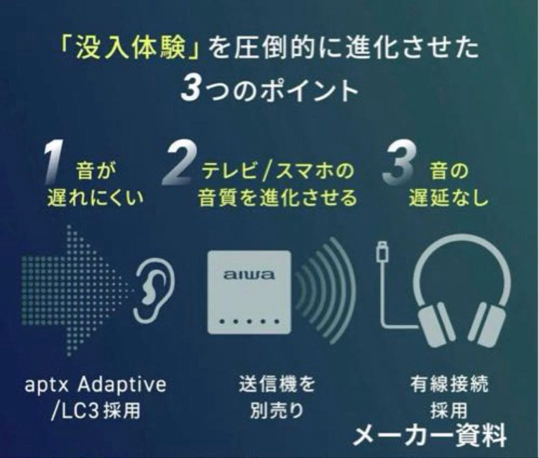 aiwa HPB-SW25 Bluetoothヘッドフォン