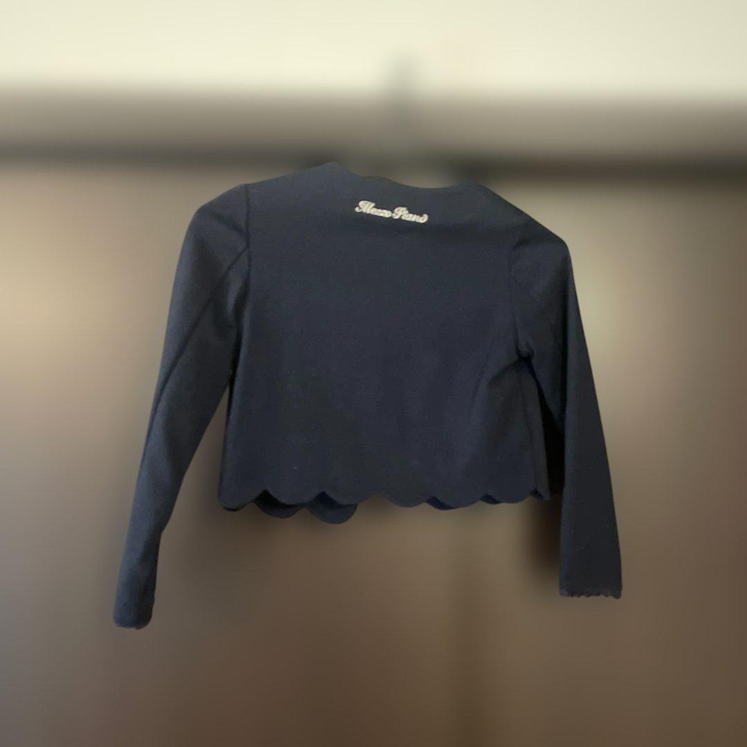 mezzopiano 花モチーフ　ノーカラージャケット　120