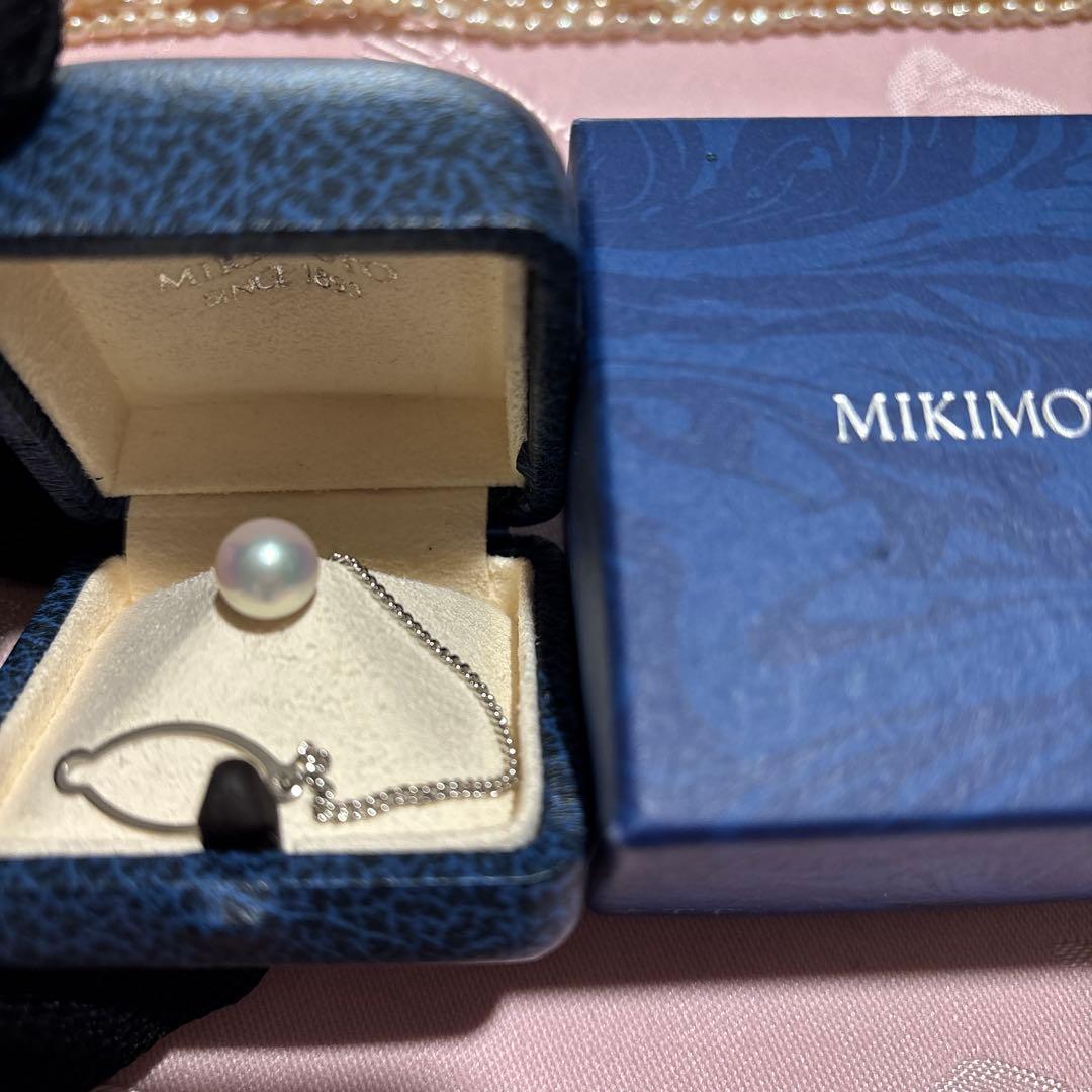 ミキモト　タイタック　ピン部分k18 ホワイトゴールド　一粒　ネクタイピン