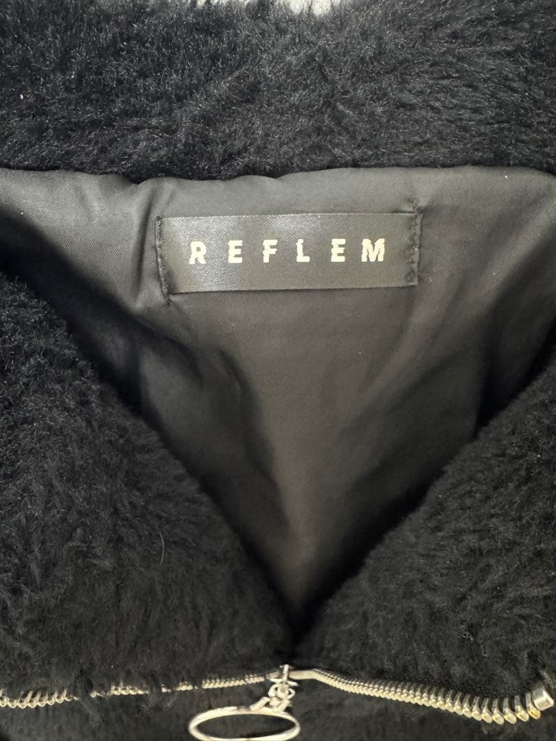 REFLEM レフレム うさ耳BIGファーパーカー ファーコート ブラック 黒