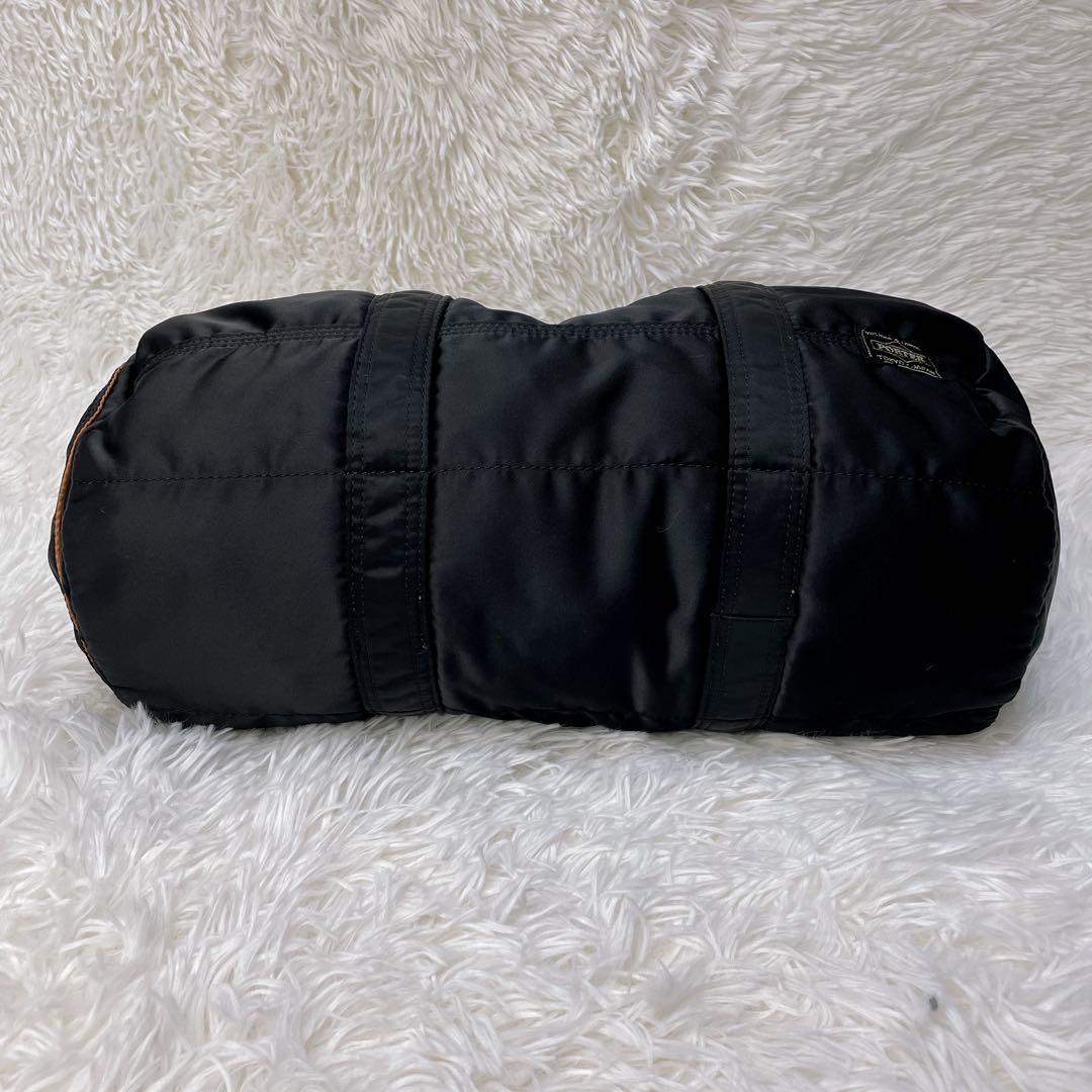 【美品】PORTER ダッフルバッグ Lボストン 筒型 タンカー 黒 吉田カバン