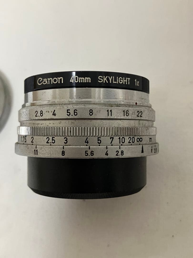 オ*ン様 キャノン 28mm F2.8 ライカLマウントレンズ 純正メタルキャッ