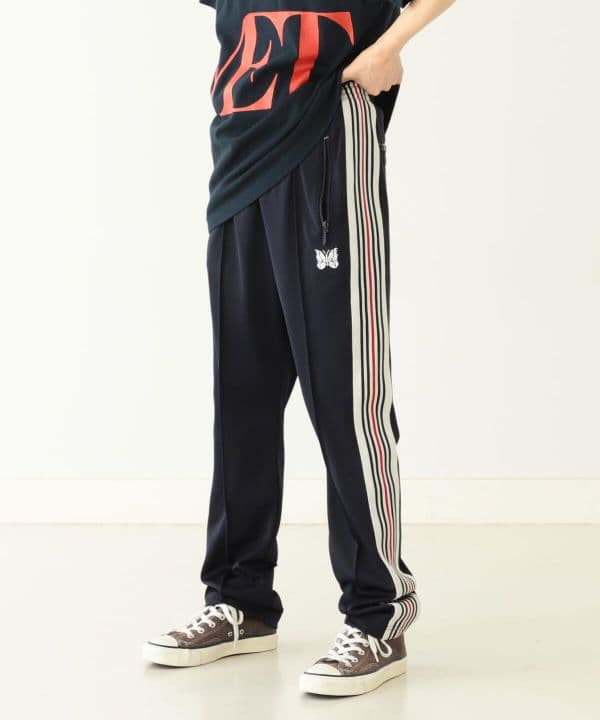 NEEDLES　完売　BEAMS BOY トラックパンツ　ネイビー　ニードルス