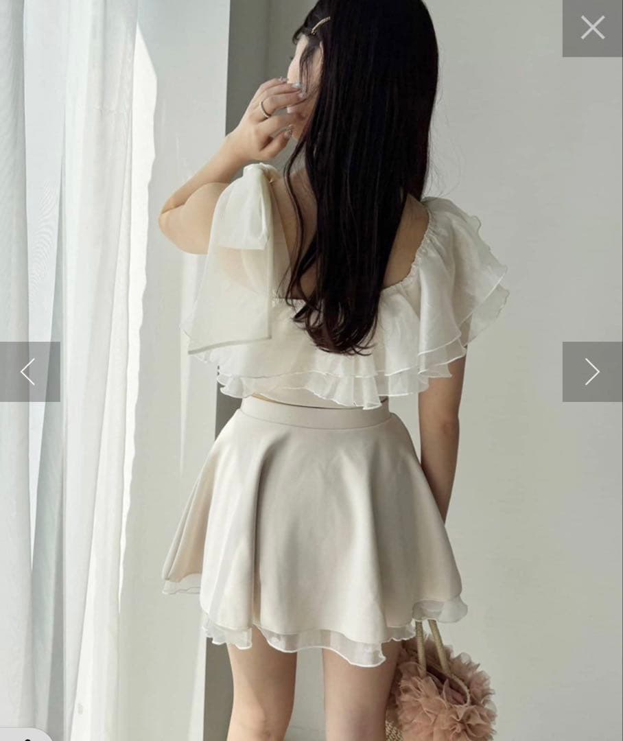 ナイスクラップ 肩リボンワンショル(3点セット)