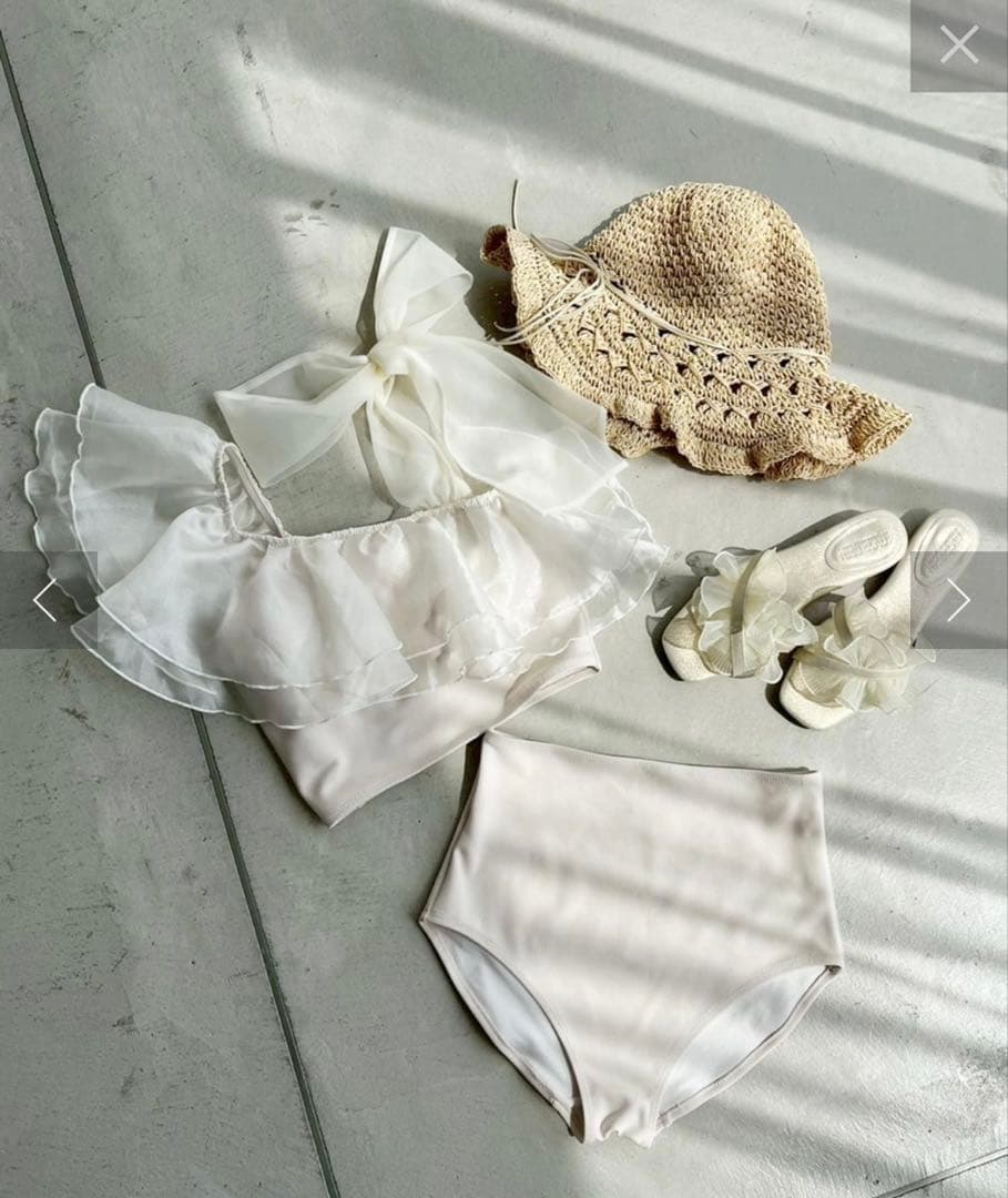 ナイスクラップ 肩リボンワンショル(3点セット)