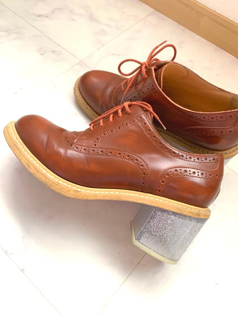 MM6 メゾンマルジェラ　クリアヒールローファー　レースアップシューズ