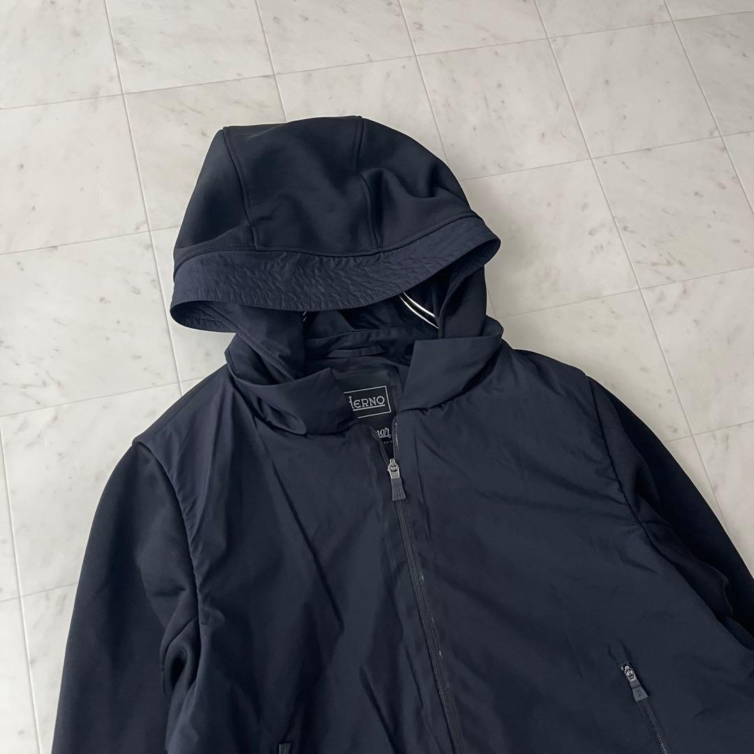 美品♡ヘルノ ラミナー ブルゾン 2way フード 大きいサイズ XL ブラック