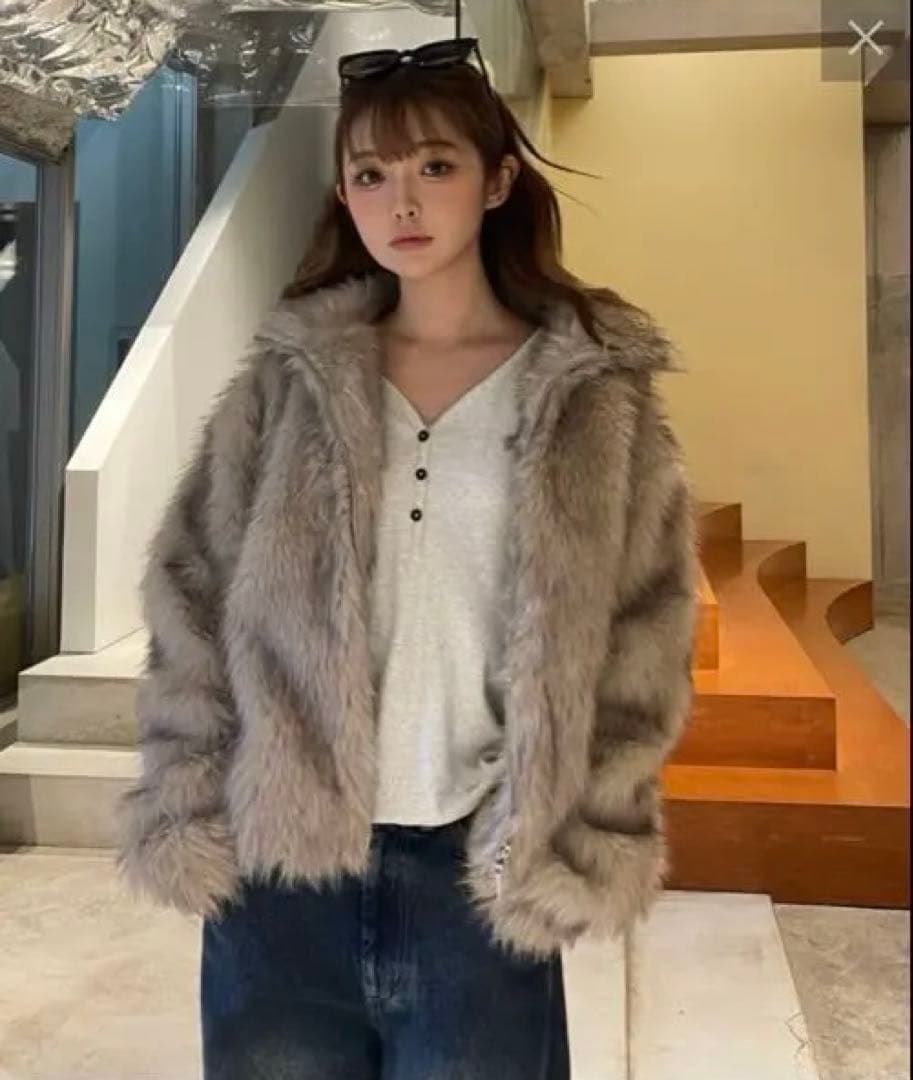 PAY CASSIN ダブルジップファーブルゾン Fサイズ