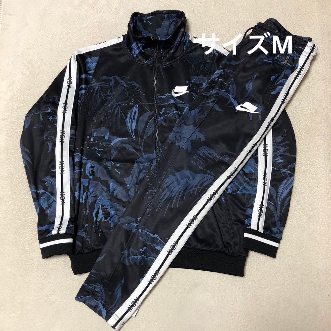 NIKE ナイキ　フローラル　花柄　ブラック　ジャージ　セットアップ　上下