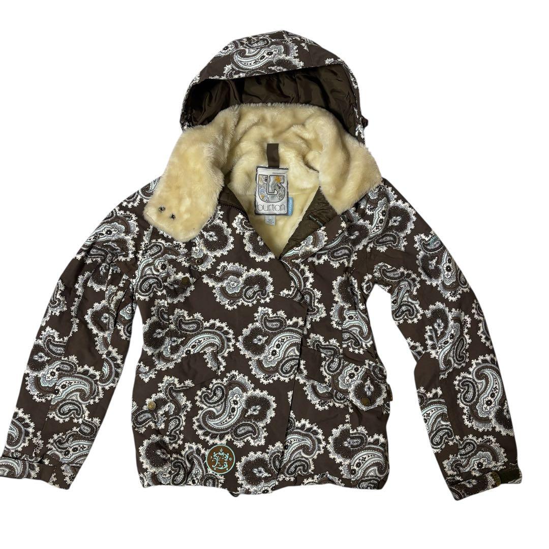 【美品】Burton バートン　スキーウェア　短丈　ペイズリー　S