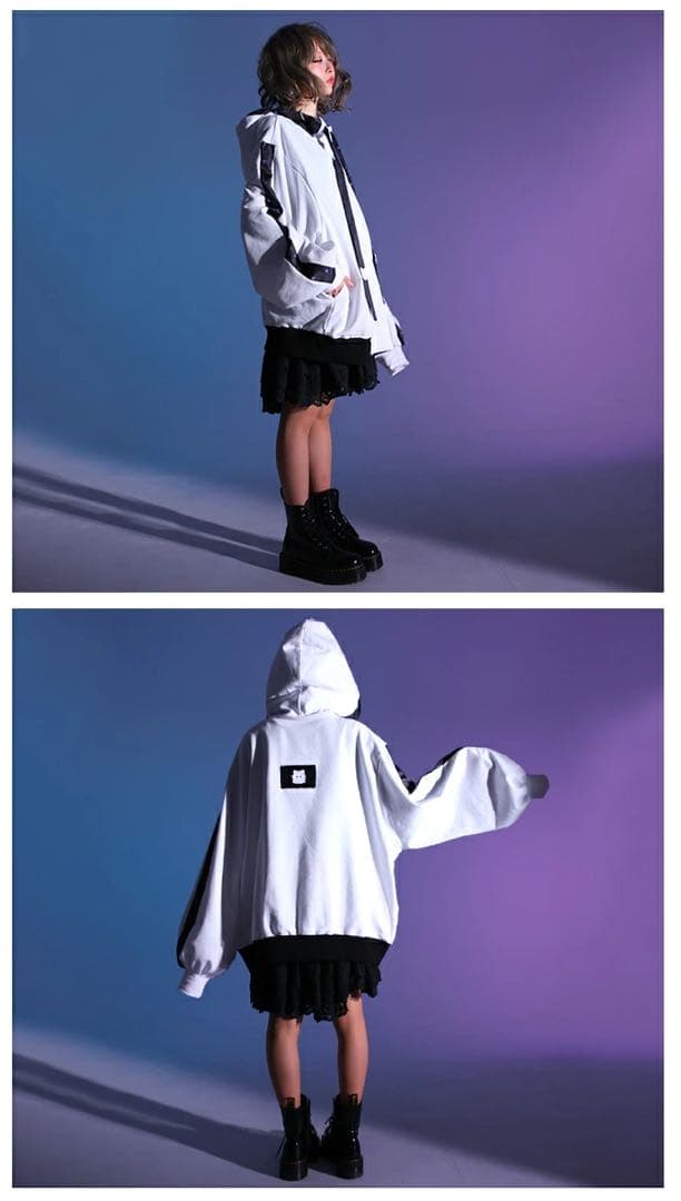 銀河幽霊猫のユニセックスパーカー クノオさんコラボ セット