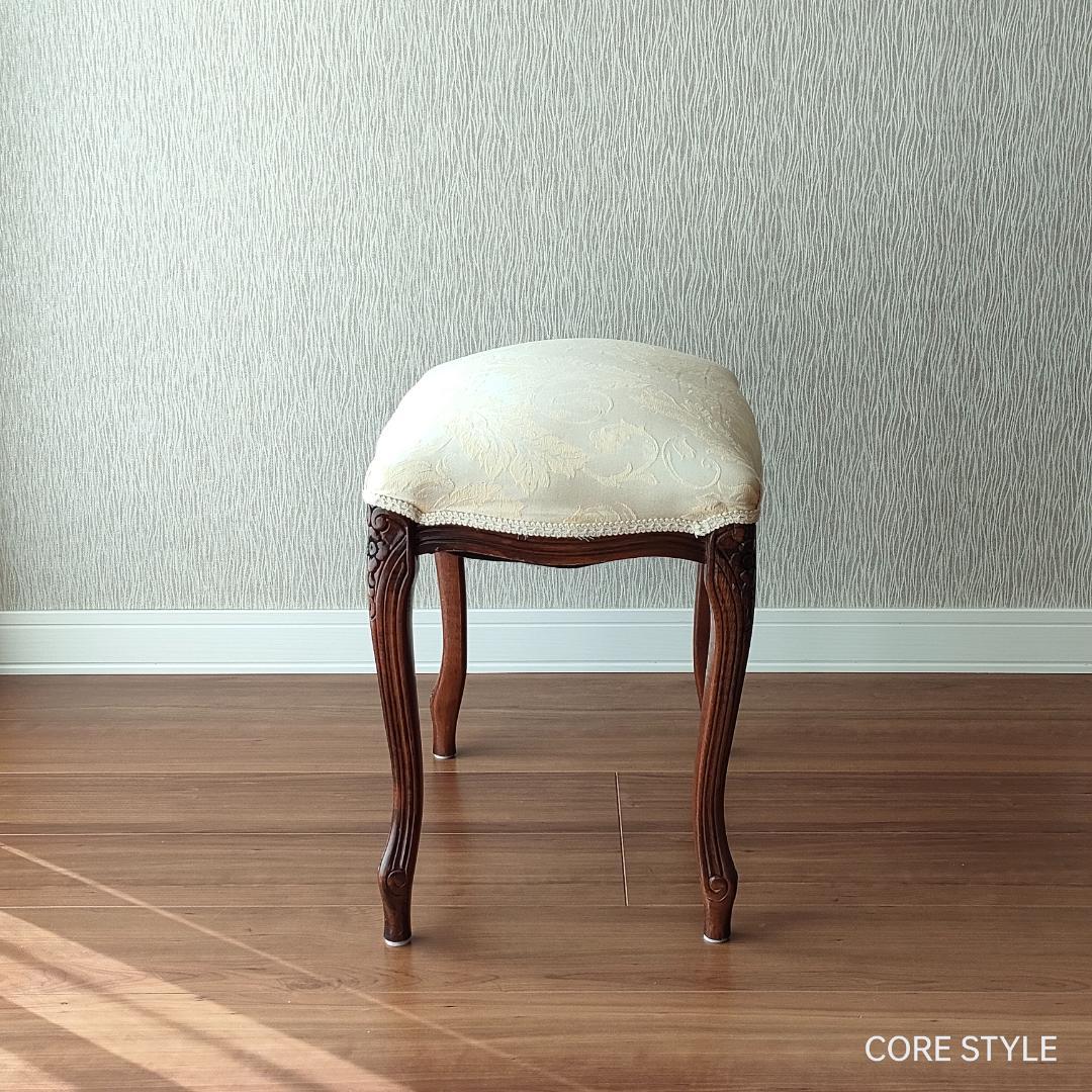 アンティーク スツール オットマン　イタリア 猫脚 　S2