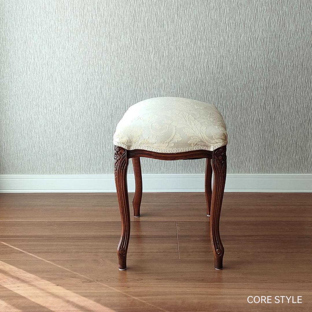 アンティーク スツール オットマン　イタリア 猫脚 　S2