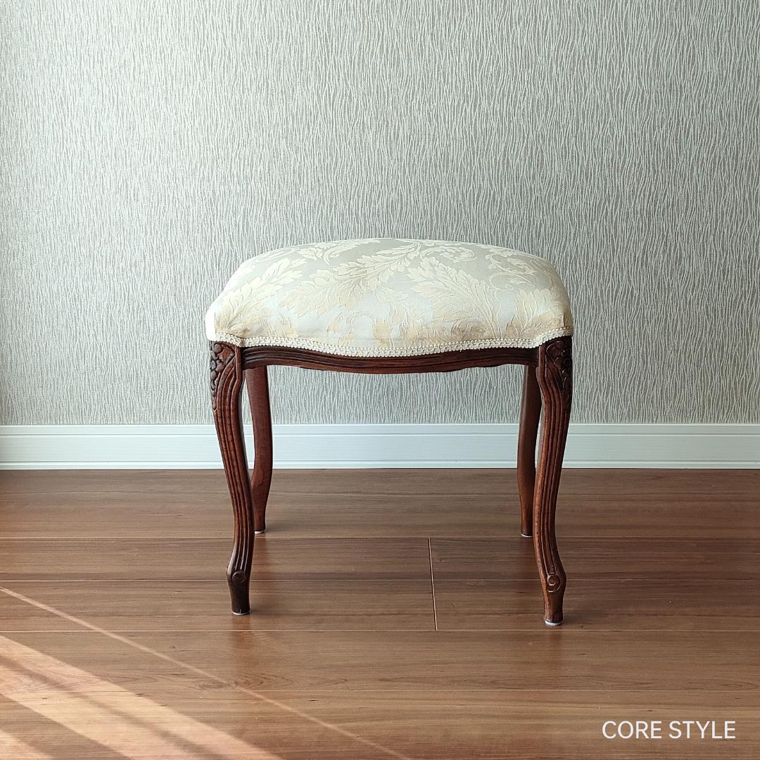 アンティーク スツール オットマン　イタリア 猫脚 　S2