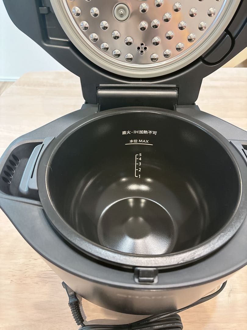 SHARP HEALSIO 電気圧力鍋 黒色