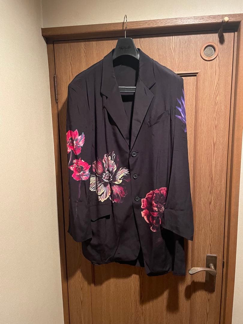 yohjiyamamoto 25ss 花柄プリントシルクジャケット