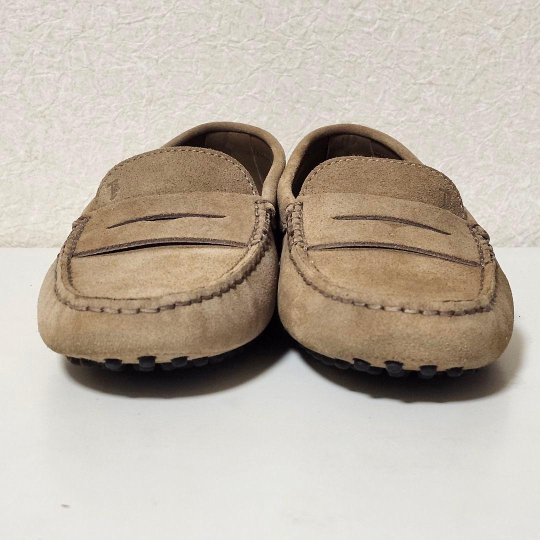 トッズ ドライビングシューズ 37 ベージュ ヌバック ゴンミーニ