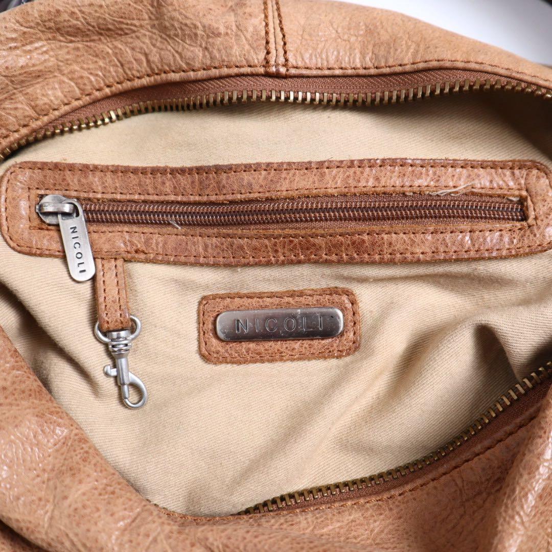 Vintage archive y2k 伊製 ハラコ レザー ショルダーバッグ