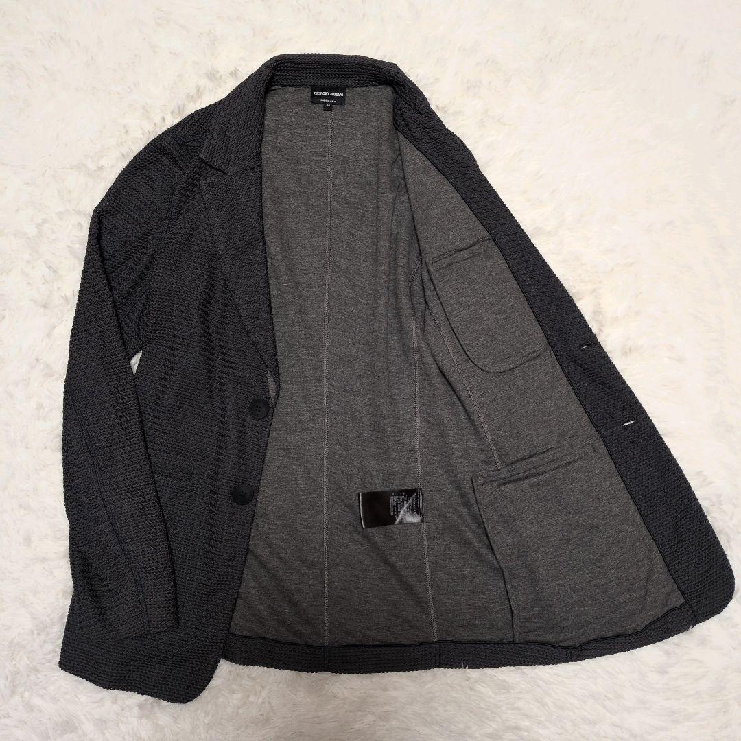 【美品】ジョルジオアルマーニ☆黒タグ　3D　ストレッチ　テーラードジャケット