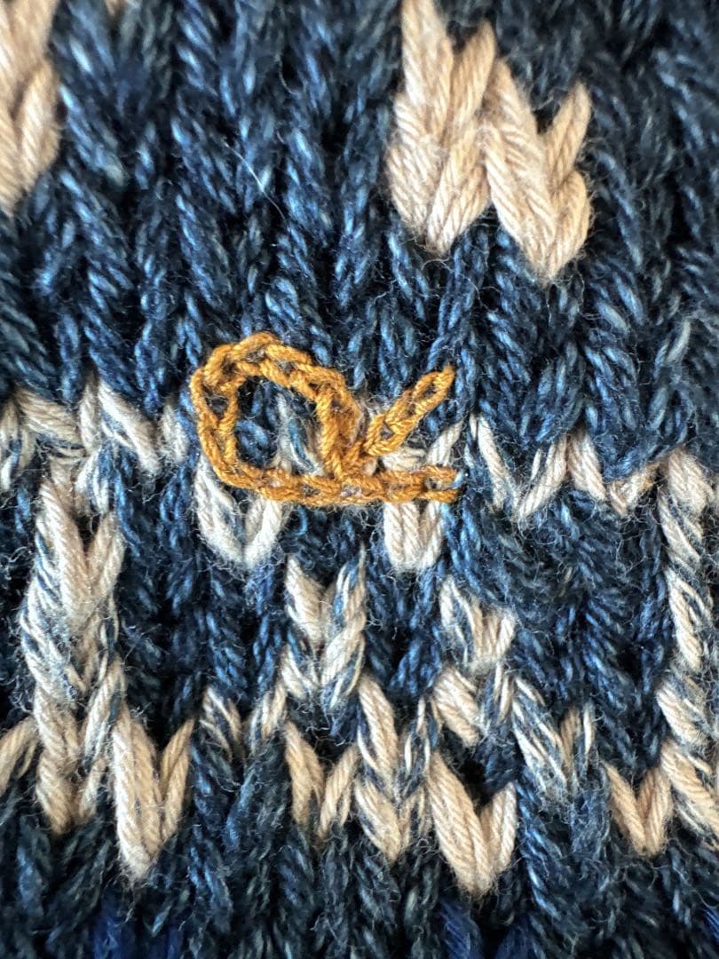 45R ハンドニットのボレロ（インディゴ）