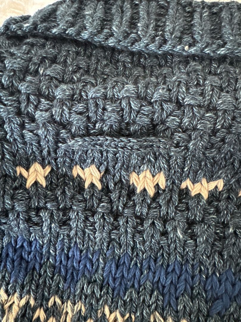 45R ハンドニットのボレロ（インディゴ）