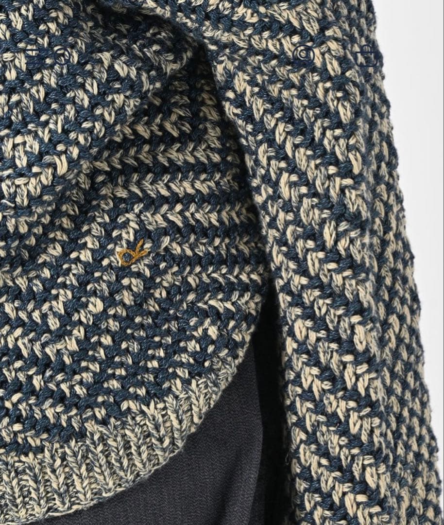45R ハンドニットのボレロ（インディゴ）